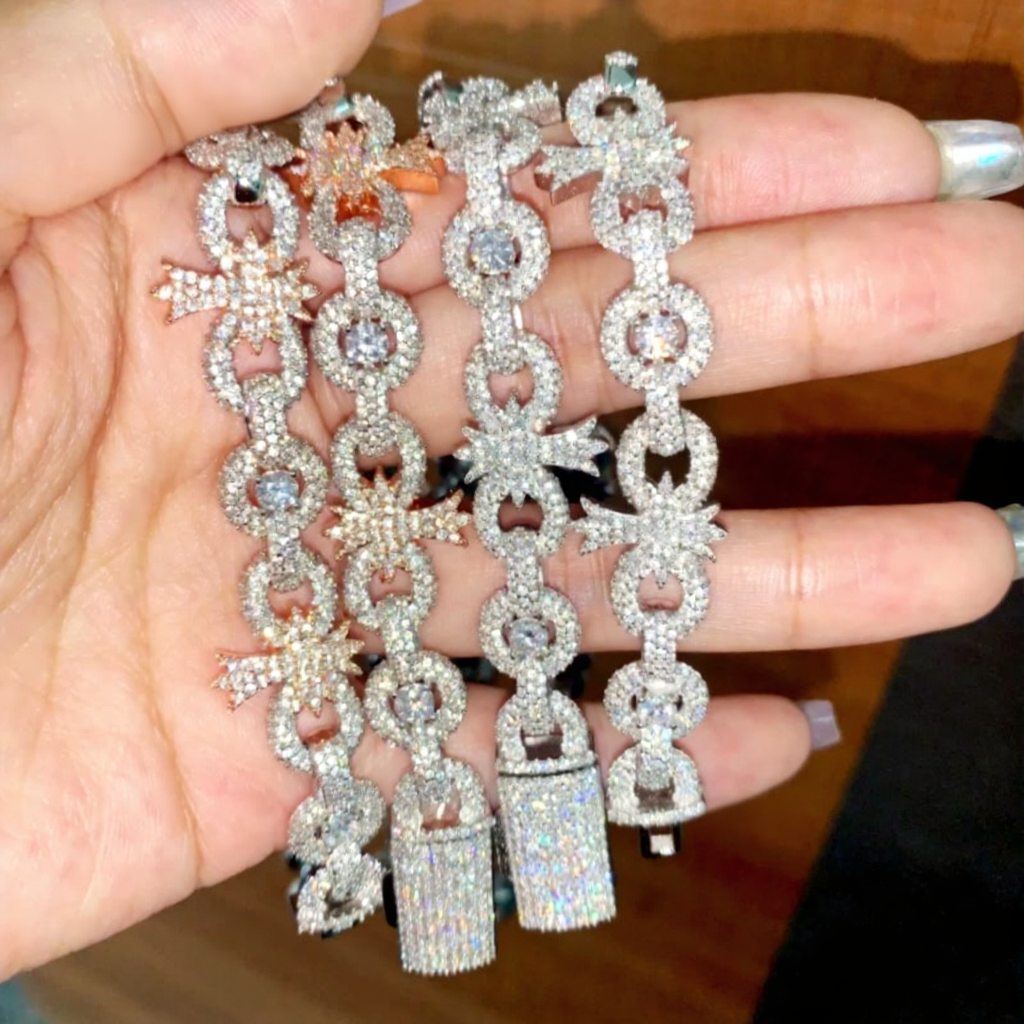 Cross Infinity Moissanite Cuban Chain