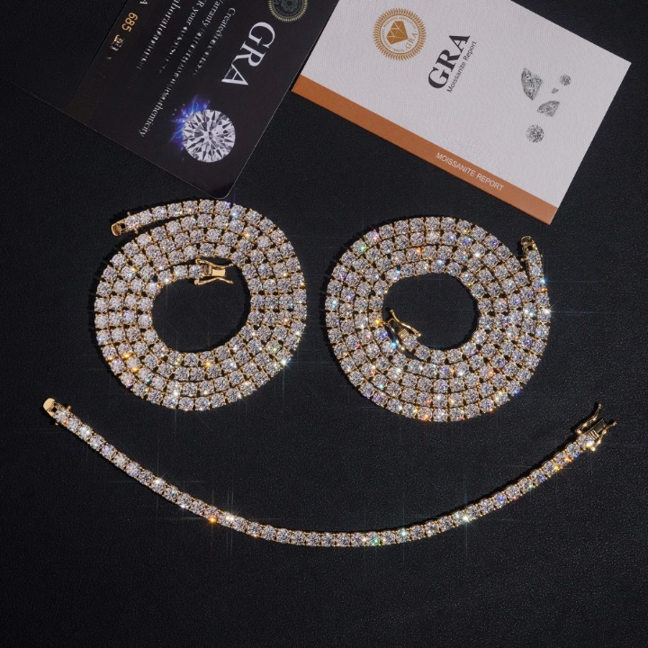 4mm VVS Moissanite Diamond Tennis Chain