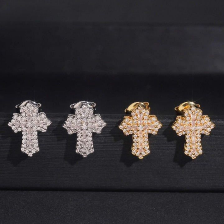 Cross VVS Moissanite Fine Earrings