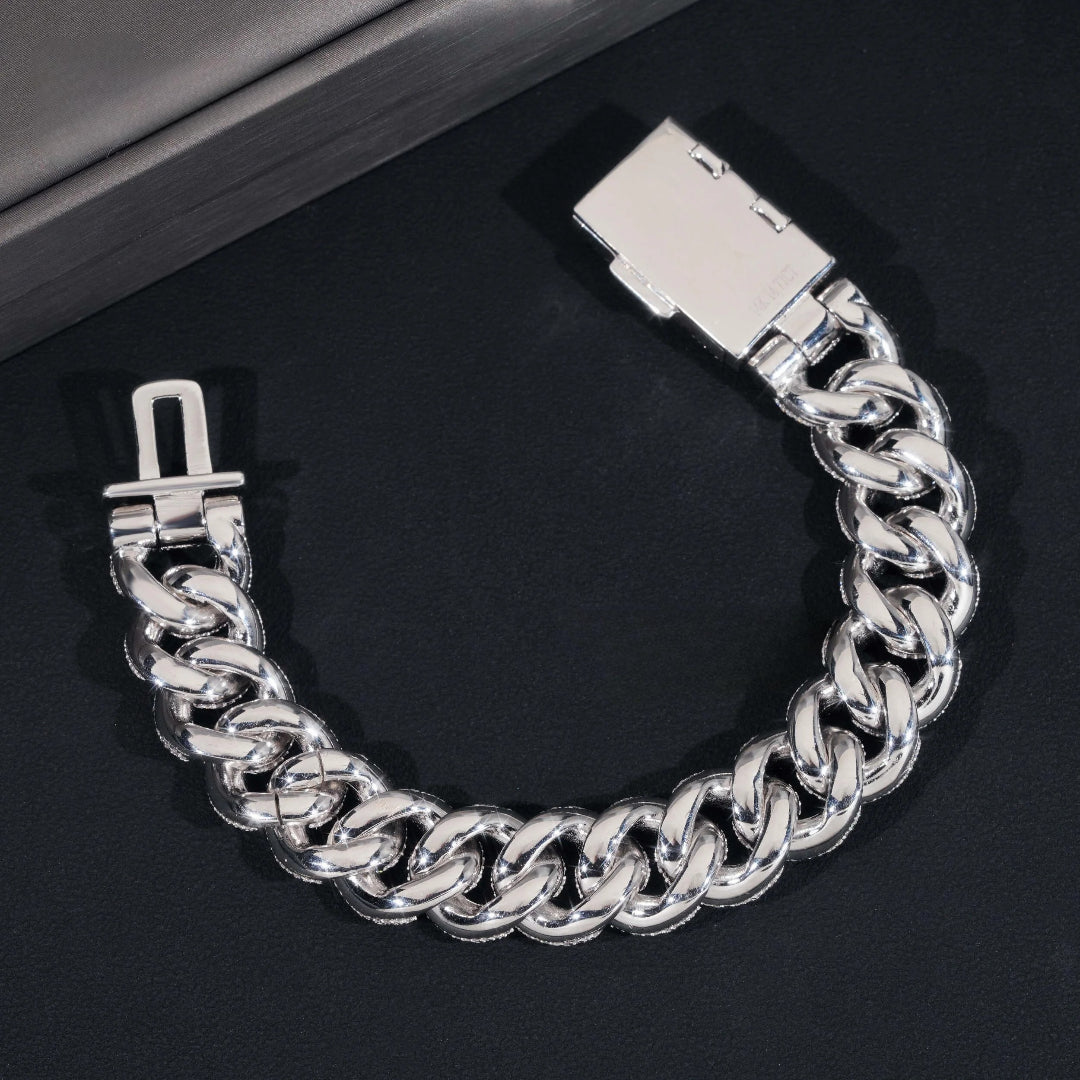 12MM Moissanite Cuban Bracelet