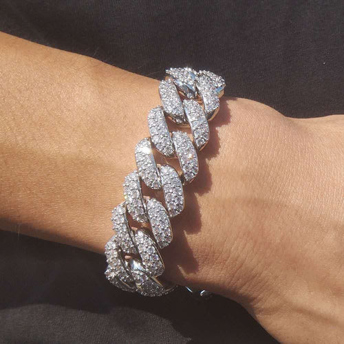 12MM Moissanite Cuban Bracelet
