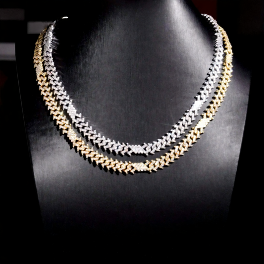 Spike VVS Zirconia Brass Chain