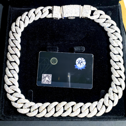 Moissanite 925 Silver Moon Shape Chain