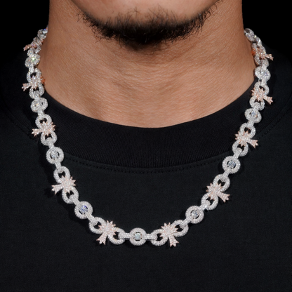 Cross Infinity Moissanite Cuban Chain