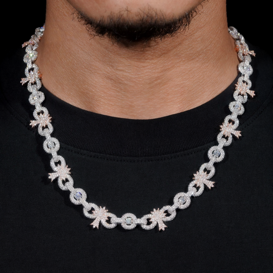 Cross Infinity Moissanite Cuban Chain