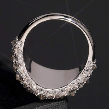 Solid Silver Iced Ring