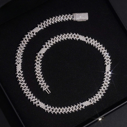 Spike VVS Zirconia Brass Chain