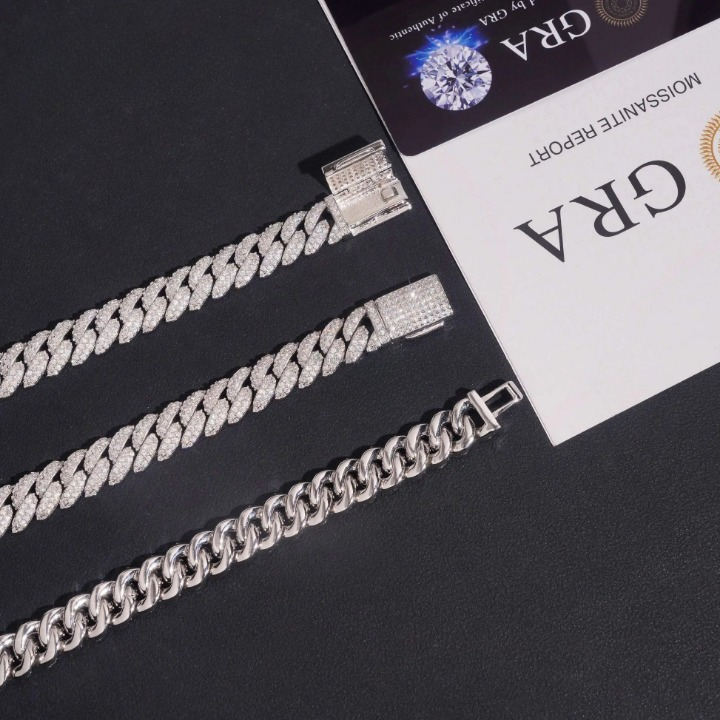 10mm 2Rows Iced Out VVS Moissanite Chain