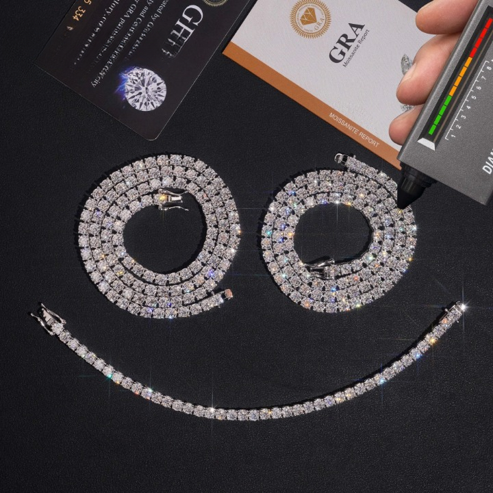 4mm VVS Moissanite Diamond Tennis Chain