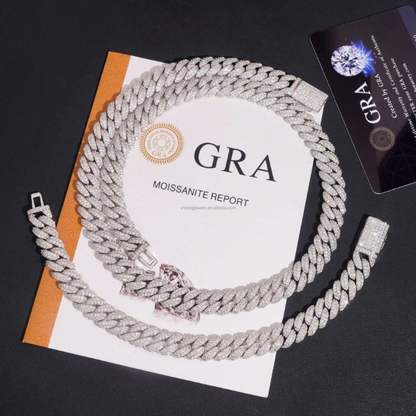 10mm 2Rows Iced Out VVS Moissanite Chain