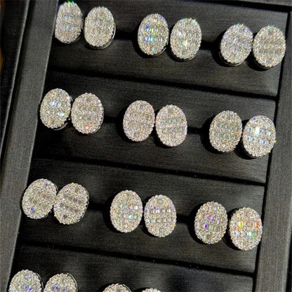Baguette Moissanite Stud Earrings
