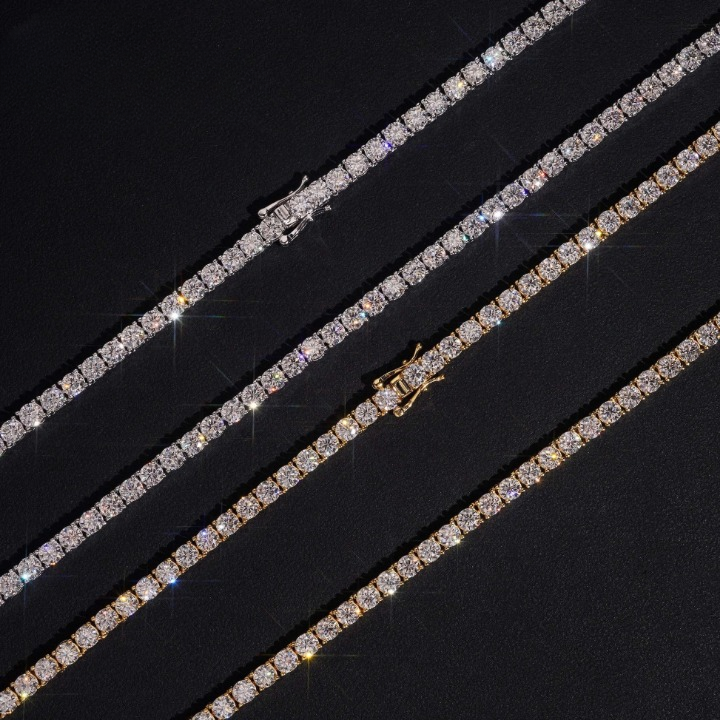 4mm VVS Moissanite Diamond Tennis Chain