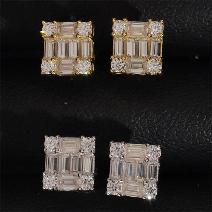 Baguette VVS Moissanite Stud Earrings