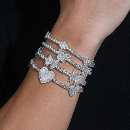 Sterling Silver Iced Bracelet