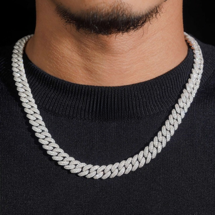10mm 2Rows Iced Out VVS Moissanite Chain