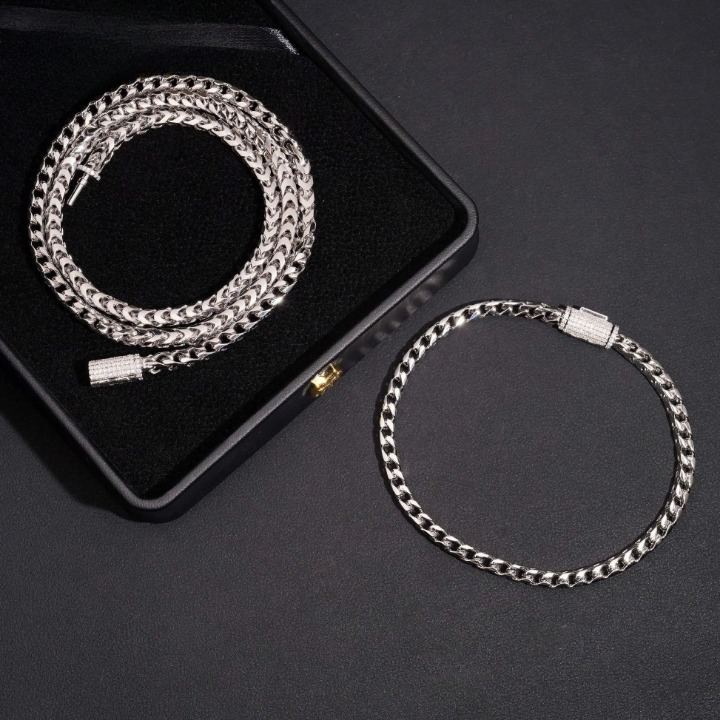 Custom Silver Mossanite Necklace
