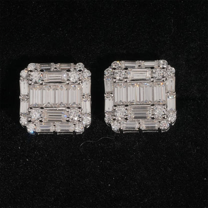 Baguette VVS Moissanite Stud Earrings