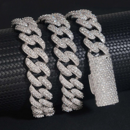 15mm Iced Out Cuban Link Chain