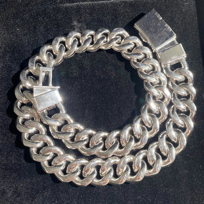 Moissanite 925 Silver Moon Shape Chain