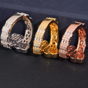 Heart Bangle Baguette Diamond Engagement Ring
