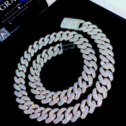 15mm Iced Out Cuban Link Chain