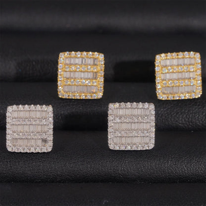 Baguette VVS Moissanite Stud Earrings