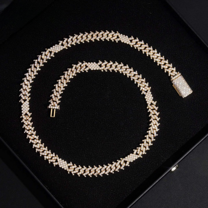 Spike VVS Zirconia Brass Chain