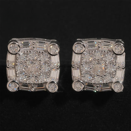 Baguette VVS Moissanite Stud Earrings