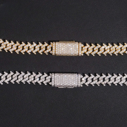 Spike VVS Zirconia Brass Chain
