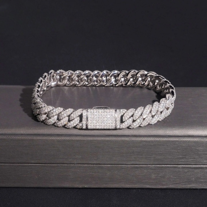 10mm 2Rows Iced Out VVS Moissanite Chain