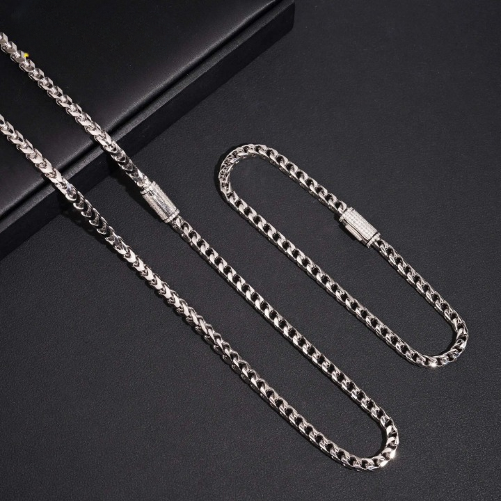 Custom Silver Mossanite Necklace