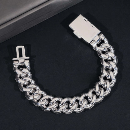 12MM Moissanite Cuban Bracelet