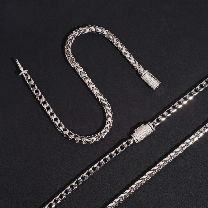 Custom Silver Mossanite Necklace