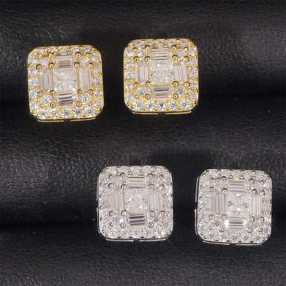 Baguette VVS Moissanite Stud Earrings