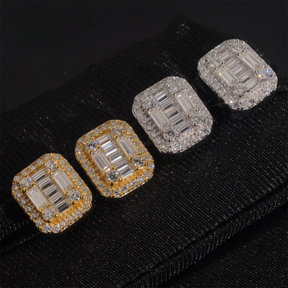Baguette VVS Moissanite Stud Earrings