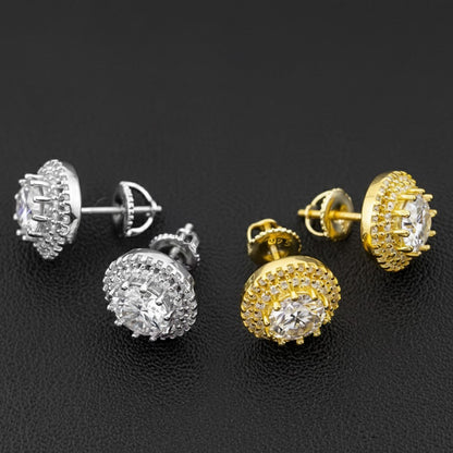 Bulk Stock Iced Out Man Stud Earrings